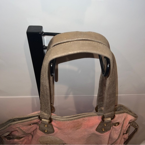 SOLD Vintage Pink Juicy Couture Tote Bag Purse Terry Cloth Preloved Palm Tree - Picture 2 of 14